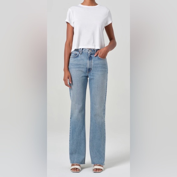 Agolde Denim - NWT Agolde Leena Mid Rise Baby Flare Jean Stage Wash 29
